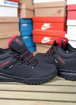 Columbia waterproof firebanks mid gtx чорні з червоним