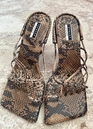 Каблуки  topshop   leather  зі зміїної шкіри  38 розмір