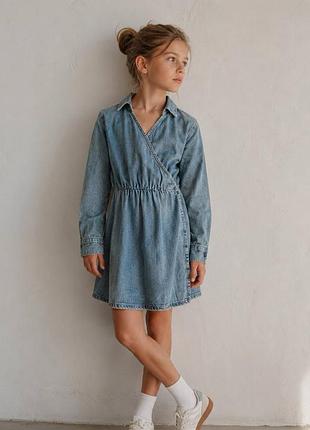 Джинсова сукня на запах zara розмір 128