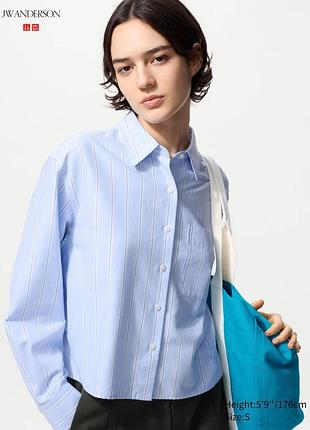Укорочена сорочка вільного крою Print anderson uniqlo