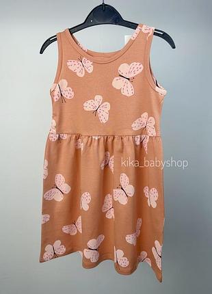 Детское хлопковое летнее платье, сарафан, платье h&amp;m на девочку 98/104, 122/128 см