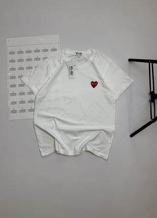 Comme des garcons play футболка | футболка з сердечком кдг плей