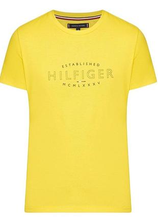 Мужская желтая футболка tommy hilfiger curve logo tee
