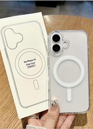 Прозорий магнітний чохол magsafe для iphone 13 новий стильний чохол для iphone 13 у наявності!  повна сумісність з magsafe  прозорий дизайн