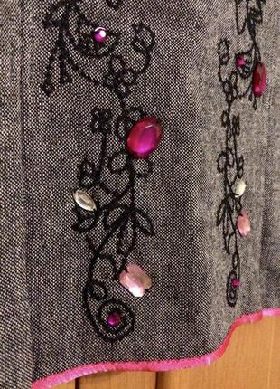 Деловая нарядная юбка карандаш, складки, камни, dept, оригинал6 фото
