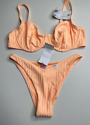 Купальник роздільний на кісточках мʼяка чашечка hunkemoller - помаранчевий , рр 70g, 80d, 80e, 80g , 85d