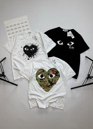 Футболка cdg play black / comme des garcons t-shirt xs (160 см)