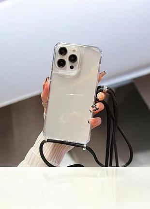 Прозорий чоло з з ремінцем для iphone 13/14