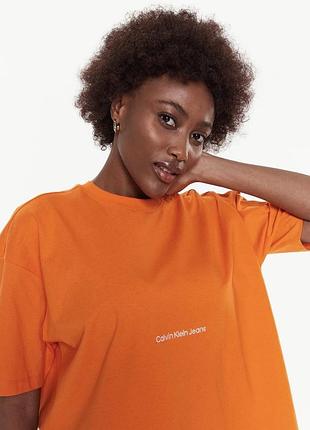 Футболка жіноча calvin klein помаранчева розмір s 3