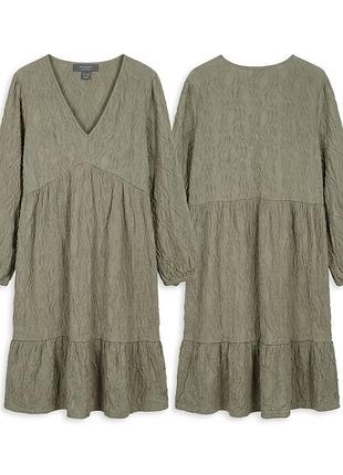 Сукня міді жатка оливкового кольору primark (розмір m/ l / 40-42) крой вільний.