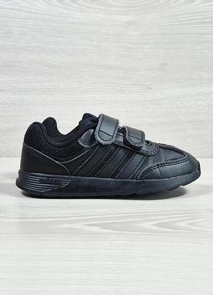 Дитячі чорні кросівки на липучках adidas оригінал, розмір 28.5