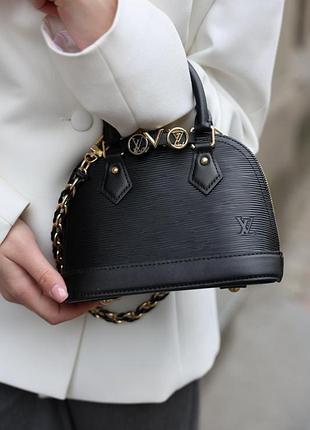 Сумка alma louis mini epi vuitton leather black