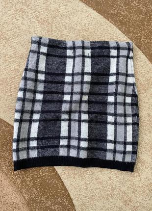 Юбка шерстяная в клетку