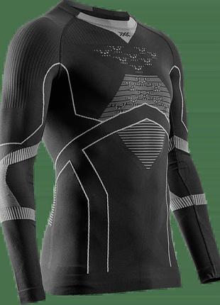 Термофутболка x-bionic energy accumulator light shirt ls men black/light grey розмір int-xxl