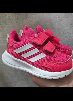 Детские кроссовки adidas tensaur run c eg4145, цветные фуксия, размер 21, стелька 13,5 см