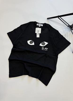 Футболка cdg play graffiti black logo / comme des garcons t-shirt xl (180 см)