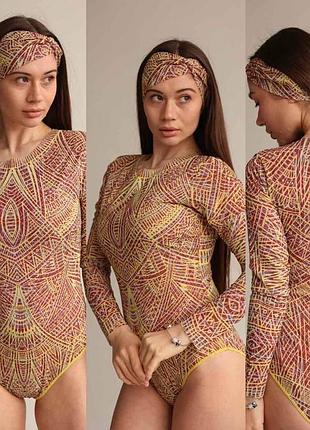 Купальник із сонцезахисним ефектом spf і пов'язкою s, m, l, xl m