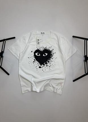 Футболка cdg play black / comme des garcons t-shirt xl (180 см)