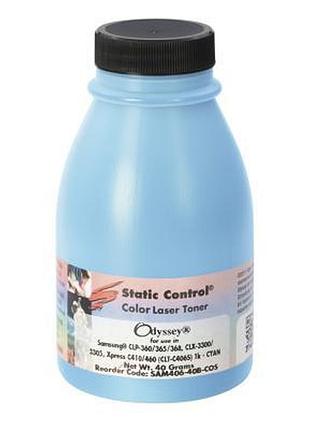 Тонер samsung clp-360/clx-3300 40г cyan, фасовка static control (sam406-40b-cos-p)