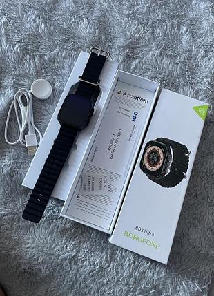 Смарт-годинник з функцією дзвінка borofone bd3 ultra smart watch ultra чорний