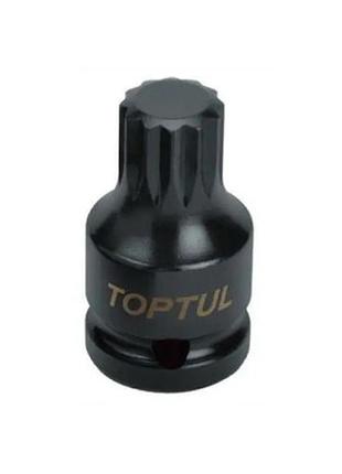 Торцевая головка toptul spline ударная м16 l44мм 1/2" (kadb1616s)