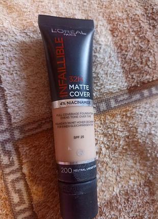 Стойкий тональный крем l’oréal paris infaillible spf 25 с матирующим эффектом