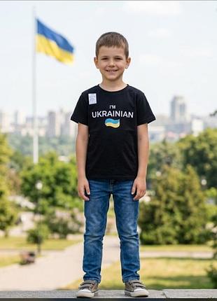Чорна футболка для хлопчика 7-8 років, розмір 128