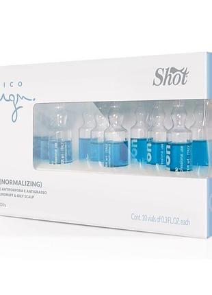 Ампулы против перхоти для жирной кожи головы shot trico design anti dandruff hair lotion
