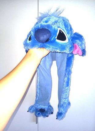 Плюшевая детская шапка карнавальная с ушами, приподнятыми ушанка lilo &amp; stitch лило и стёжка стэч имеет механизм, приподнимающий уши