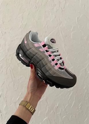 Женские кроссовки найк аир макс nike air max 95 grey pink foam 37 38