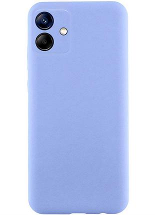 Чохол tpu getman liquid silk full camera для samsung galaxy a06 бузковий / light purple