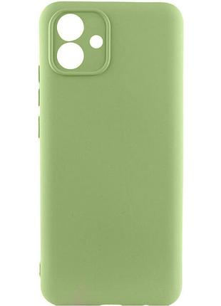 Чехол tpu getman liquid silk full camera для samsung galaxy a05 зеленый / pistachio