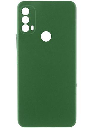 Чохол tpu getman liquid silk full camera для motorola moto e40 зелений / dark green