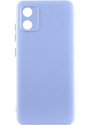 Чехол tpu getman liquid silk full camera для motorola moto e13 сиреневый / light purple