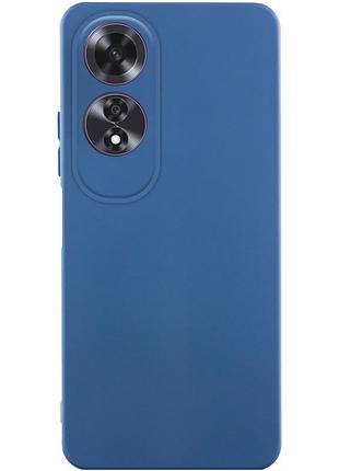 Чехол tpu getman liquid silk full camera для oppo a60 4g синий / navy blue