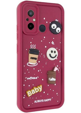 Чехол tpu toys case для xiaomi redmi 12c / poco c55 red / always happy