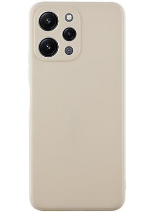 Силиконовый чехол candy full camera для xiaomi redmi 12 бежевый / antique white