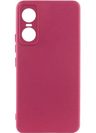 Чехол silicone cover lakshmi full camera (a) для tecno pop 6 pro бордовый / marsala