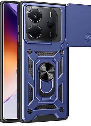Чехол ummi camshield serge ring для xiaomi redmi note 14 4g (europe version) синий / navy