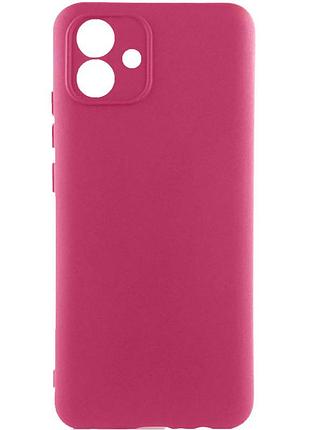 Чехол tpu getman liquid silk full camera для samsung galaxy a04 бордовый / marsala
