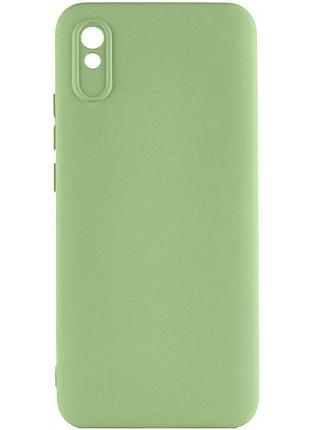 Чехол tpu getman liquid silk full camera для xiaomi redmi 9a зеленый / pistachio