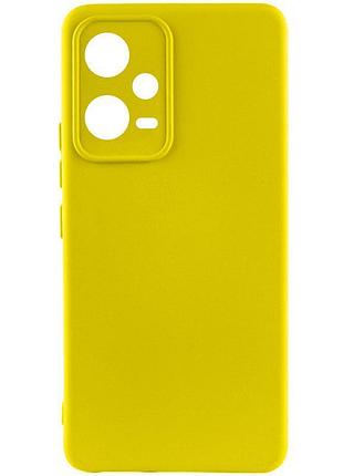 Чехол silicone cover lakshmi full camera (a) для xiaomi poco x5 5g / redmi note 12 5g желтый / flash