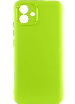 Чехол tpu getman liquid silk full camera для samsung galaxy a05 салатовый / neon green