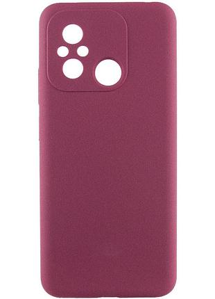 Чехол silicone cover lakshmi full camera (aaa) для xiaomi redmi 12c бордовый / plum