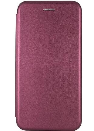 Шкіряний чохол-книжка classy для samsung galaxy a06 бордовий
