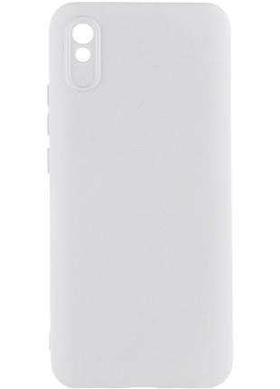 Чехол tpu getman liquid silk full camera для xiaomi redmi 9a белый / white