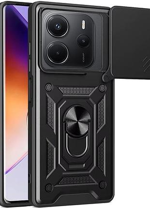 Чехол ummi camshield serge ring для xiaomi redmi note 14 4g (int. version) черный / black
