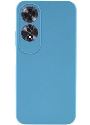 Чехол tpu getman liquid silk full camera для oppo a60 4g голубой / blue