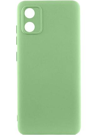 Чохол tpu getman liquid silk full camera для motorola moto e13 зелений / pistachio