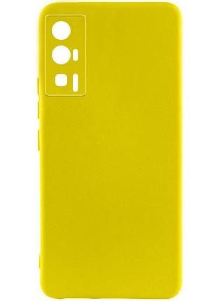 Чехол silicone cover lakshmi full camera (a) для xiaomi poco f5 pro желтый / flash